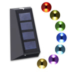Premium Solar RGB Trapezoid Outdoor LED Wall Sconce Lamp