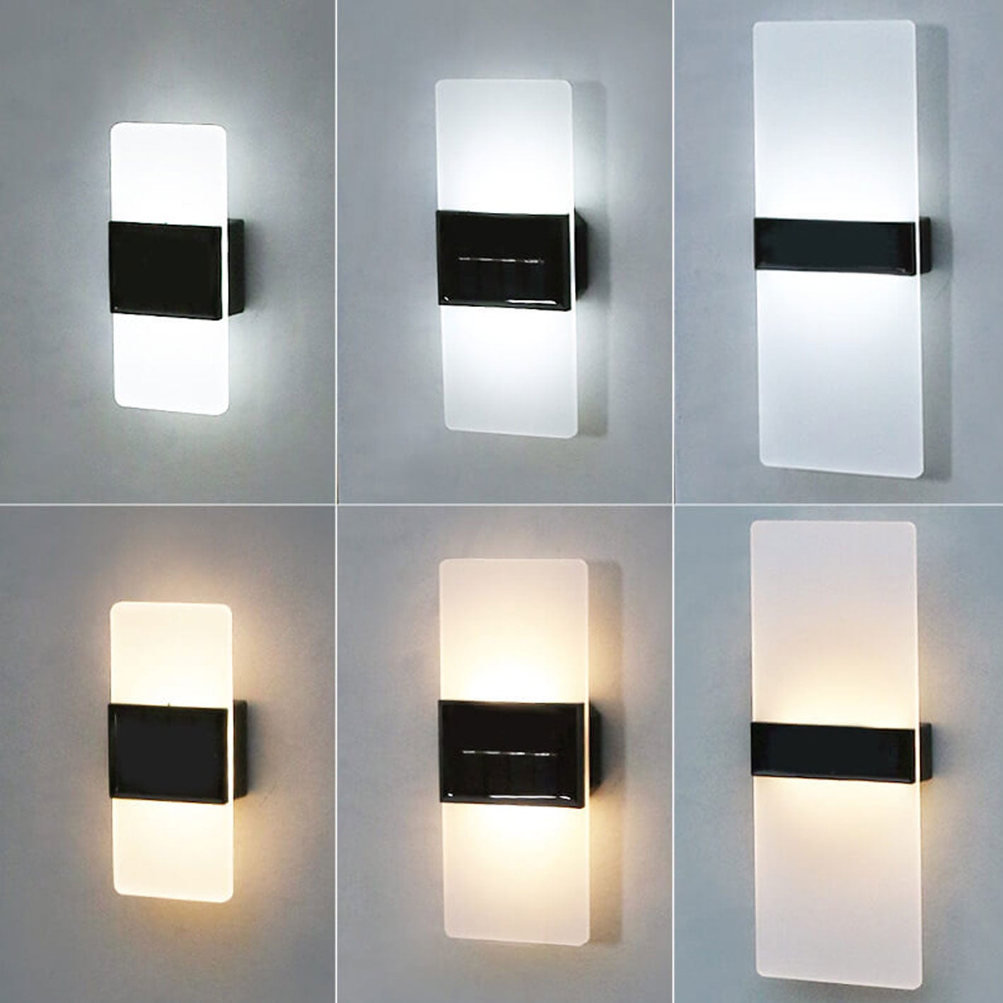 Premium Waterproof Acrylic LED Solar Wall Sconce