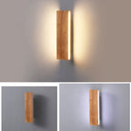 Elegant Solid Wood LED Wall Sconce