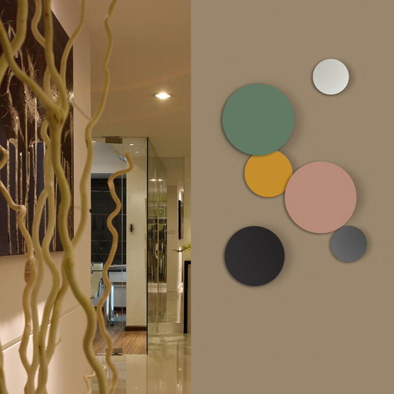 Colorful Round Iron LED Wall Sconce