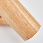 Japanese Minimalist Solid Wood Flush Mount Ceiling Light - Available in 1, 3, or 4 Lights