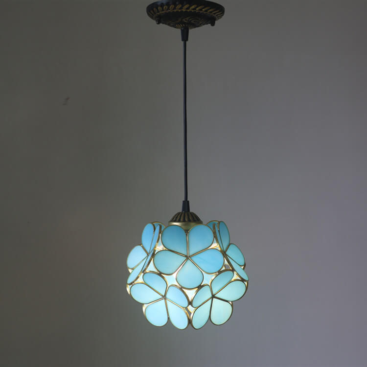 Premium Vintage Stained Glass Petal Pendant Light