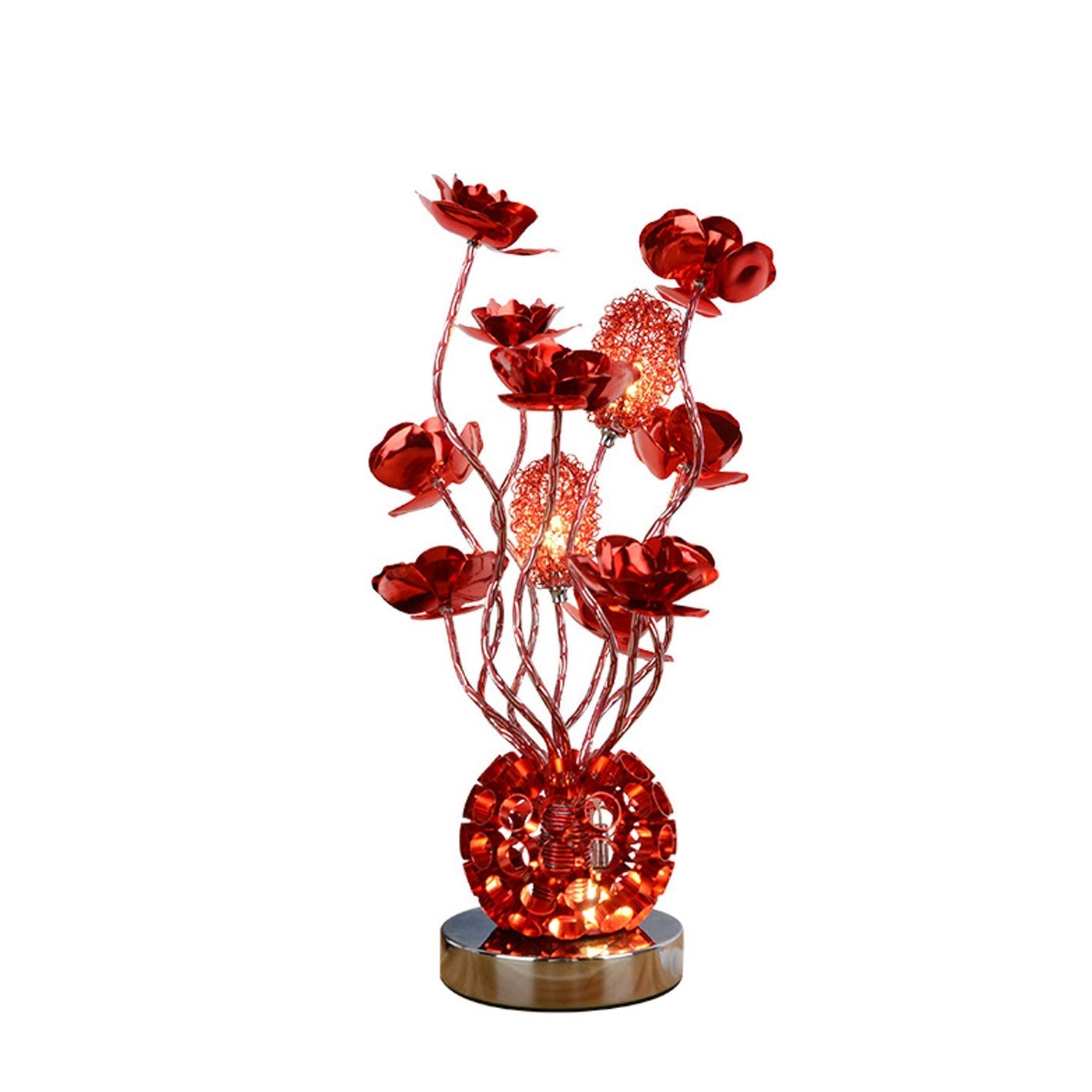 Premium European Rose Aluminum LED Table Lamp