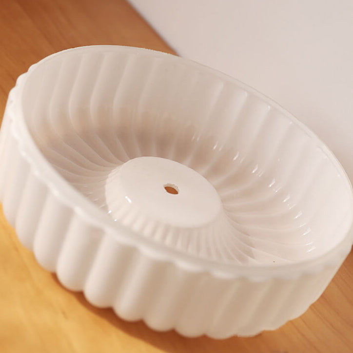 Cream Textured Glass LED Ceiling Light