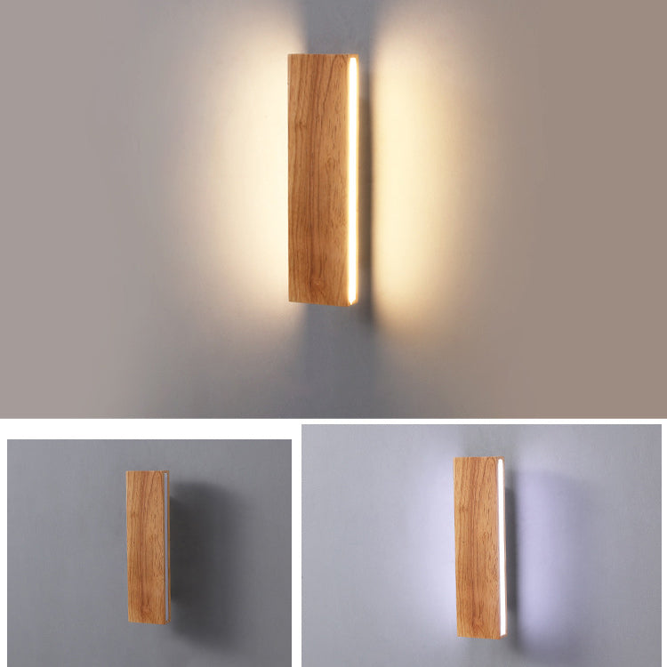Elegant Solid Wood LED Wall Sconce Lamp