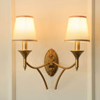 Iron & Fabric Mushroom Wall Sconce