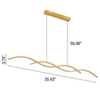 Nordic Minimalist LED Chandelier with Long Wave Design