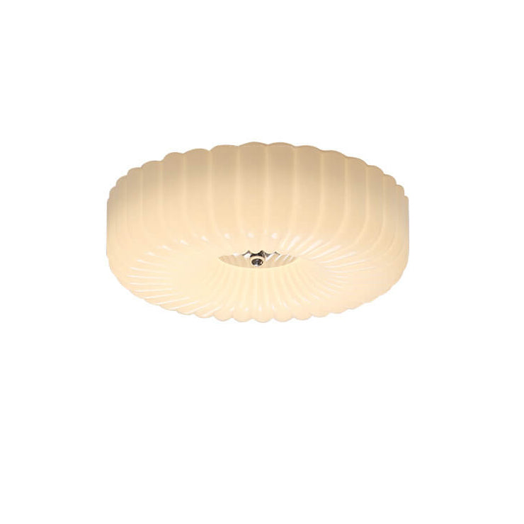 Cream Textured Glass LED Ceiling Light