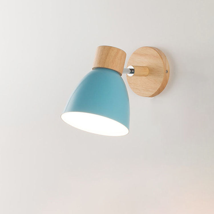 Macaron Iron & Wood Wall Sconce