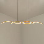 Nordic Minimalist LED Chandelier with Long Wave Design