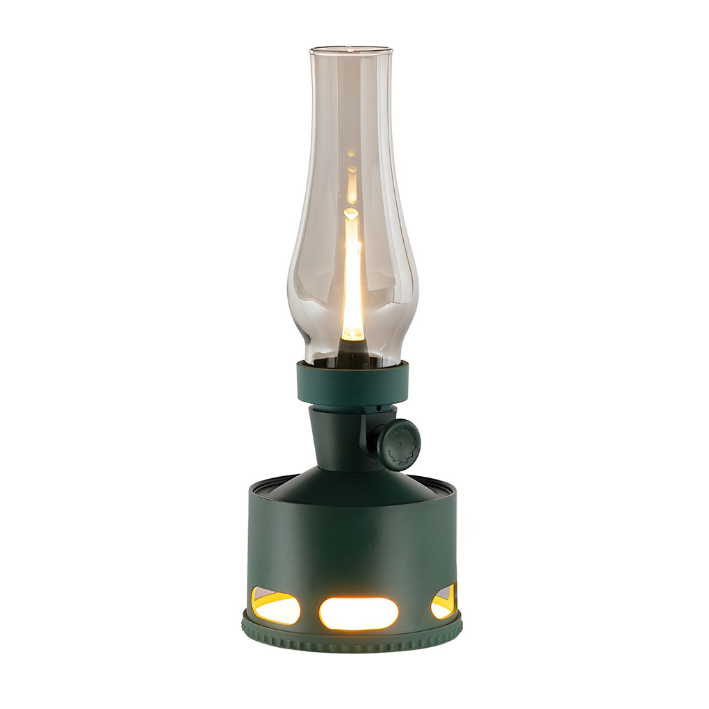 Contemporary LED Table Lamp with Kerosene Design - Battery Operated