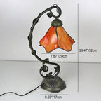 Premium Tiffany-Inspired Flower Petal Resin Stained Glass Table Lamp