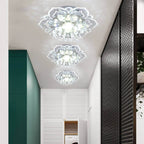 Elegant Crystal Flower LED Flush Mount Ceiling Light