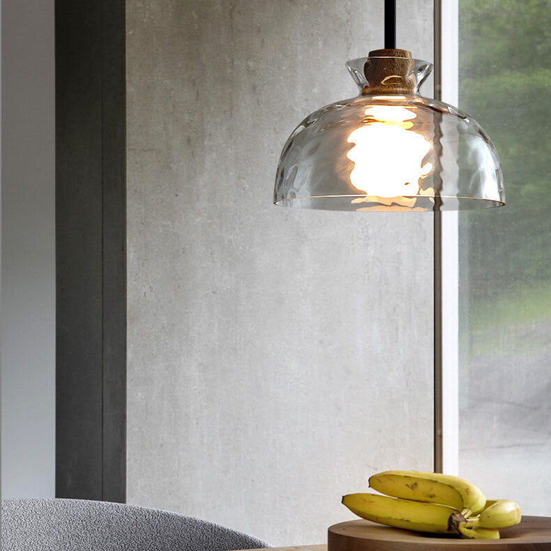 Nordic Rippled Glass Pendant Lamp