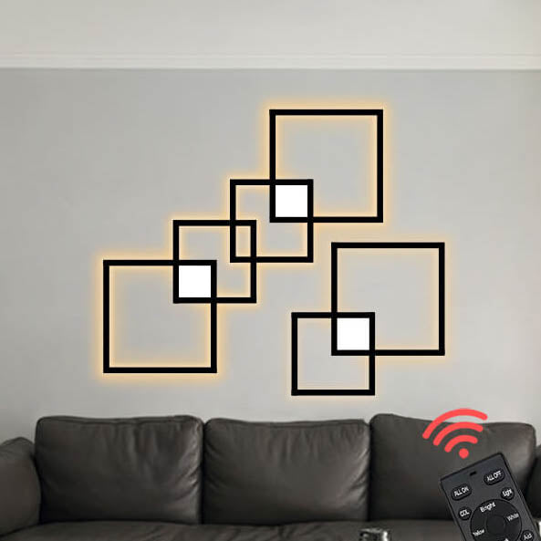Modern Square LED Iron Wall Sconce Lamp
