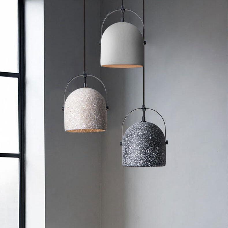 Nordic Cement Cylinder Pendant Light - 1-Light Design