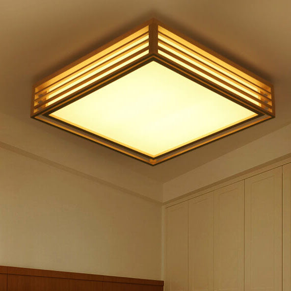 Wood Square LED Tatami Ceiling Light