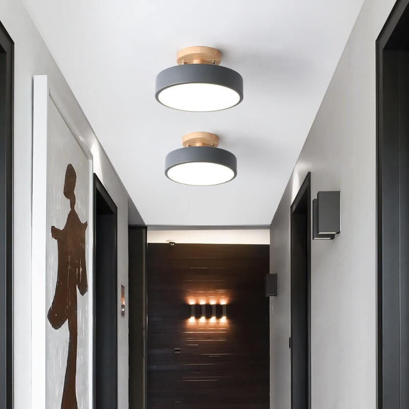 Nordic Round LED Semi-Flush Mount Ceiling Light
