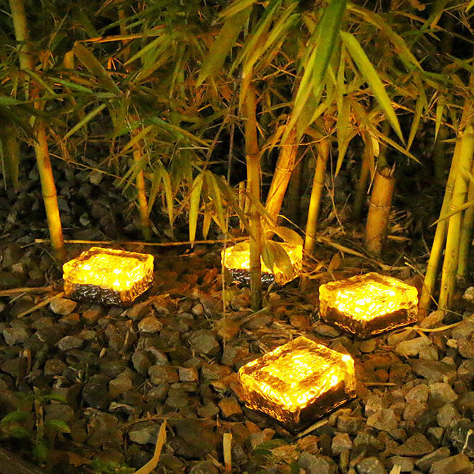 Premium Solar LED Waterproof Glass Garden Ground Light