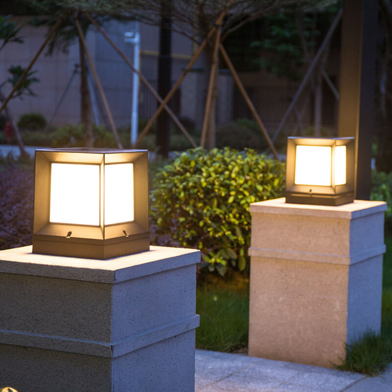 Premium Waterproof Square LED Solar Lawn Fence Light