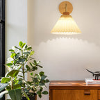 Minimalist Pleated Umbrella Shade Sconce