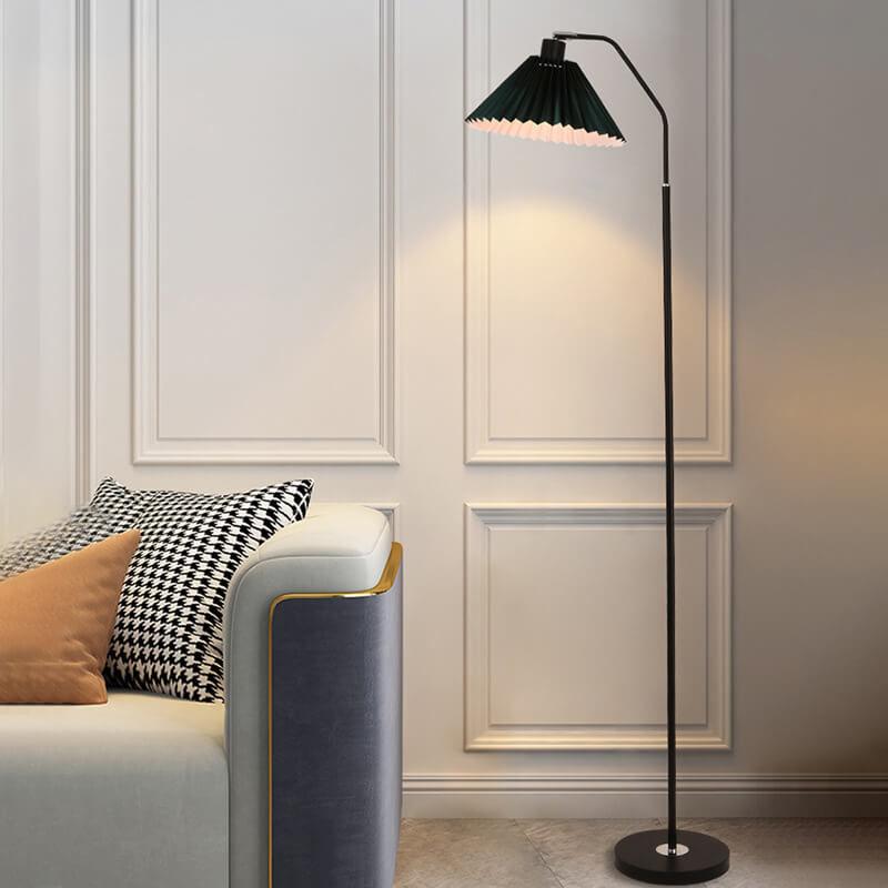 Elegant Minimalist Pleated Fabric Floor Lamp with Single Light