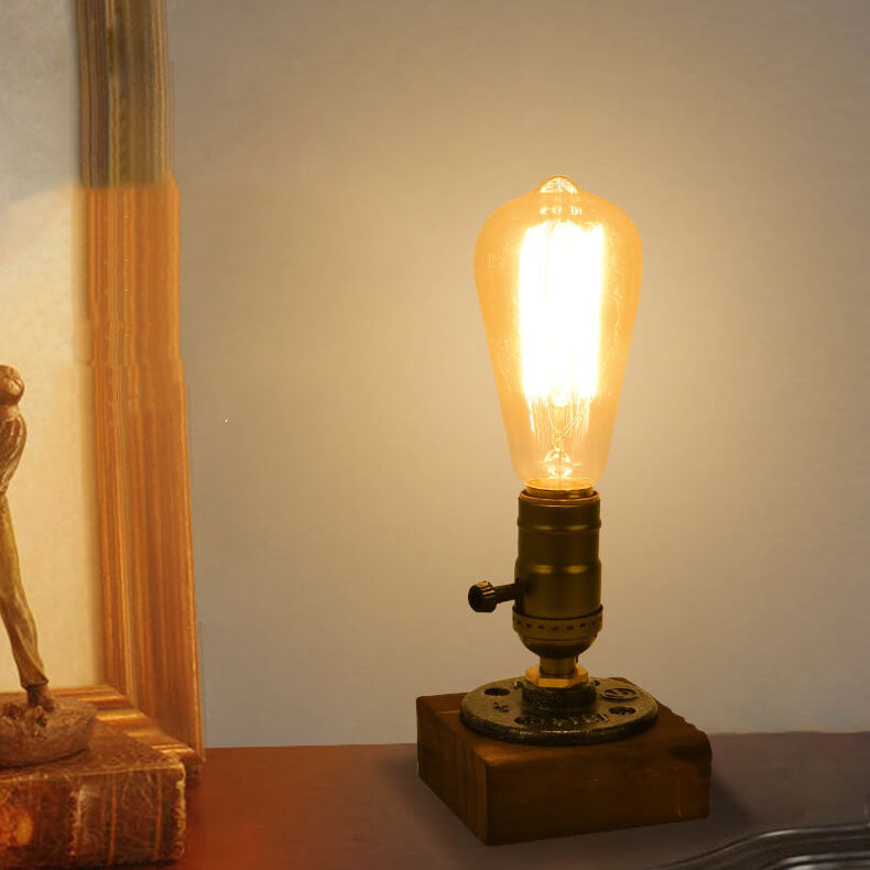 Premium Vintage Industrial Iron Table Lamp - 1-Light Design
