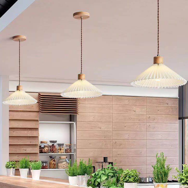 Nordic Minimalist 1-Light Pleated Pendant Lamp