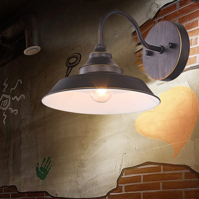 Vintage Industrial Iron Wall Sconce