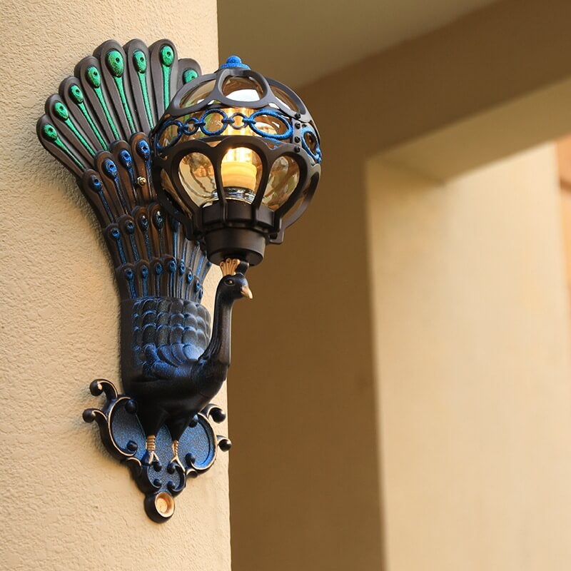 Premium Vintage European Peacock Waterproof Outdoor Wall
