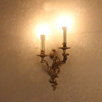 Vintage French Brass Wall Sconce