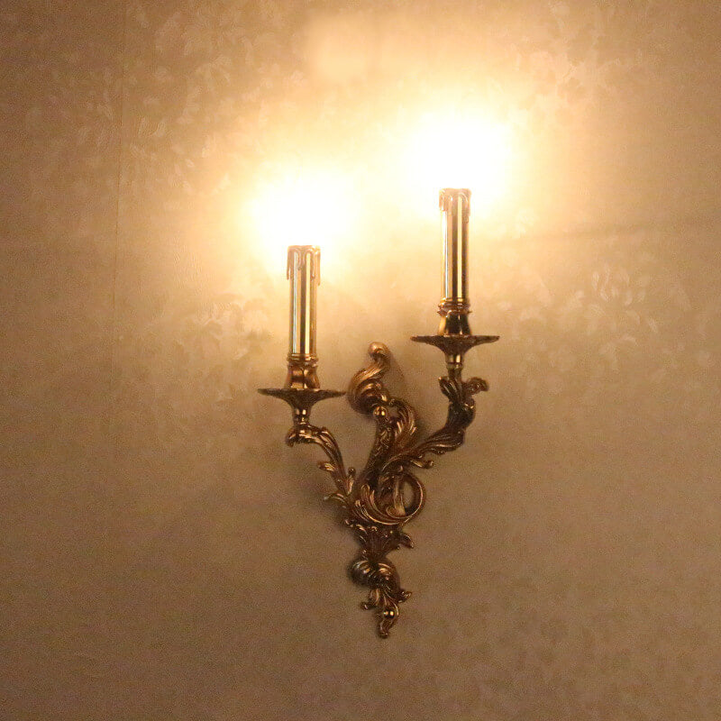 Vintage French Brass Wall Sconce
