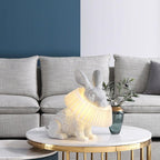 Contemporary Resin Rabbit LED Table Lamp