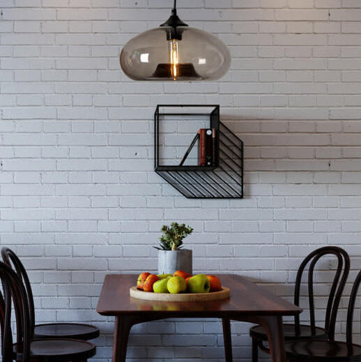 Premium Colored Glass Oval Pendant Light - 1-Light