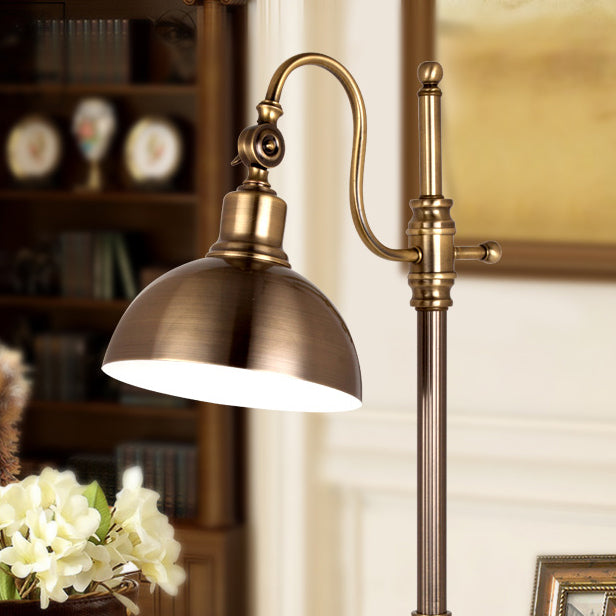 Retro Gold Iron Long Arm LED Table Lamp