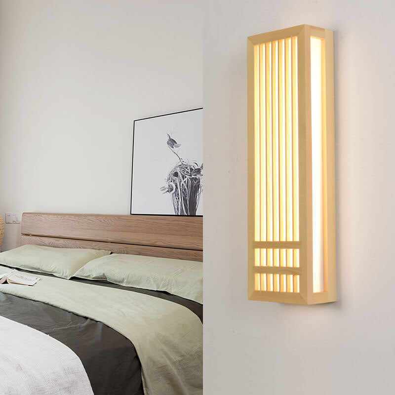 Solid Wood & Acrylic LED Wall Sconce