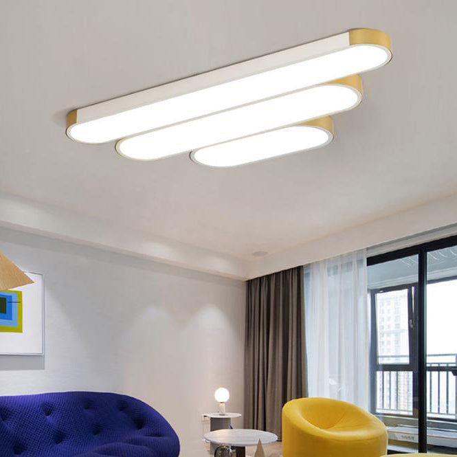 Minimalist Rectangular LED Flush Mount