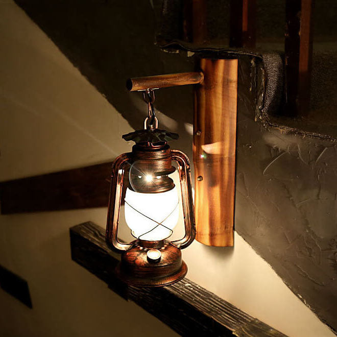 Vintage Horse Lantern Wall Sconce