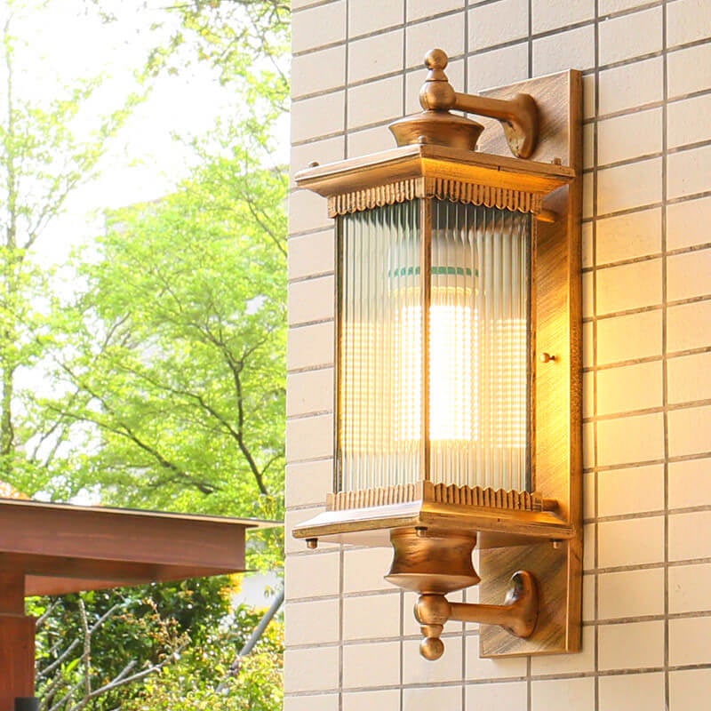 Premium Retro Rectangular Waterproof Outdoor Wall Sconce