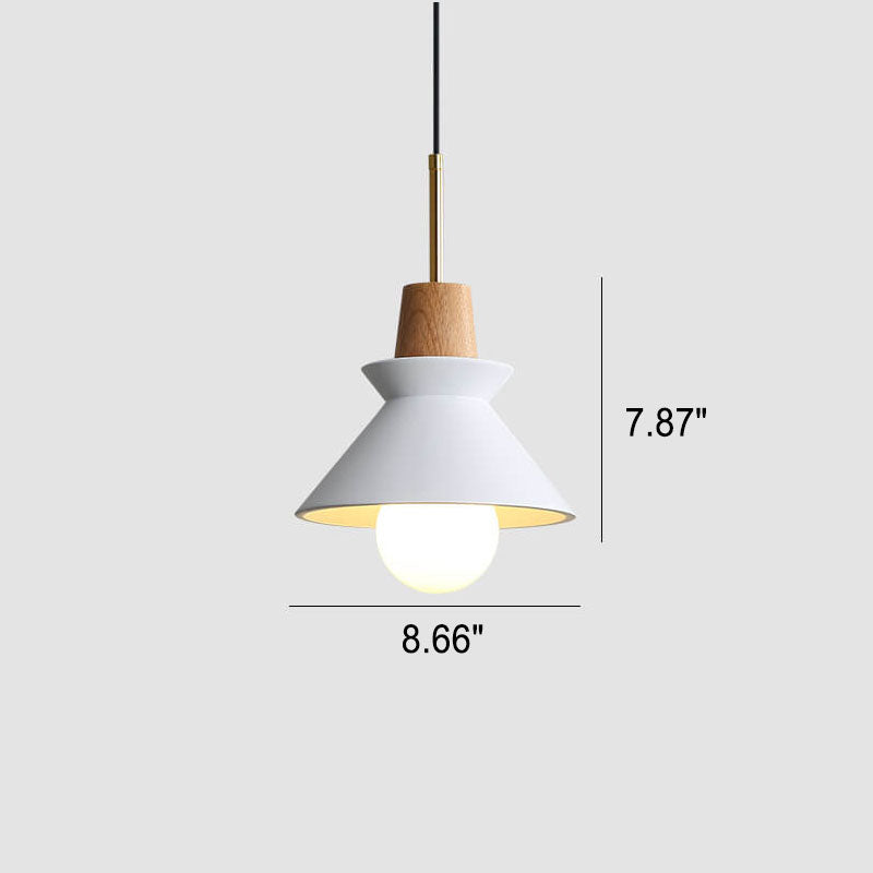 Nordic Minimalist Macaron Wood and Cement Pendant Light - 1 Light