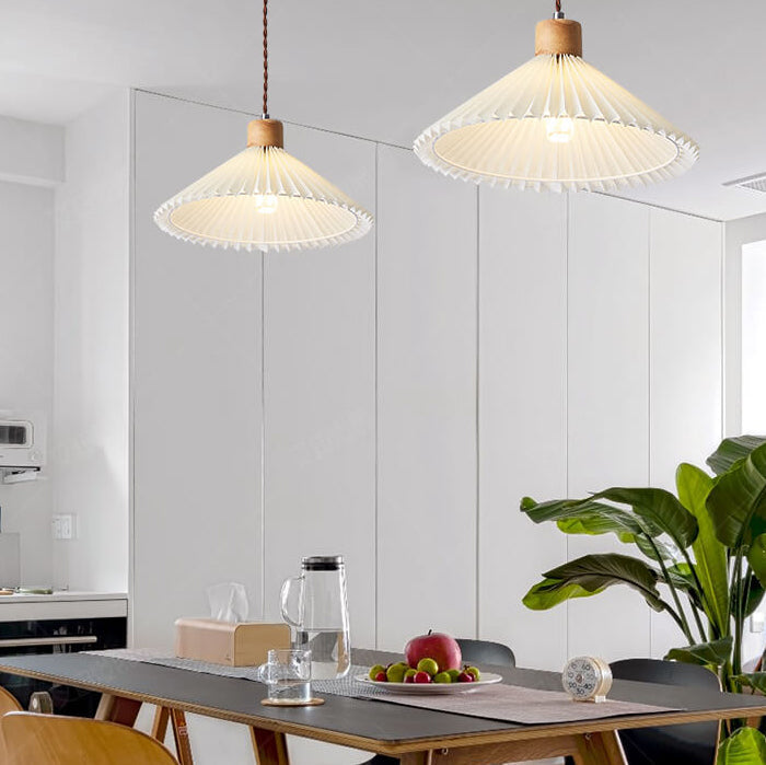 Nordic Minimalist 1-Light Pleated Pendant Lamp