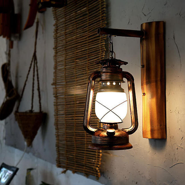 Vintage Horse Lantern Wall Sconce