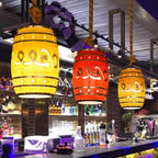 Rustic Wine Barrel Resin Pendant Light
