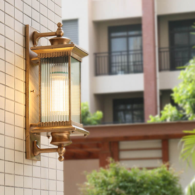 Premium Retro Rectangular Waterproof Outdoor Wall Sconce