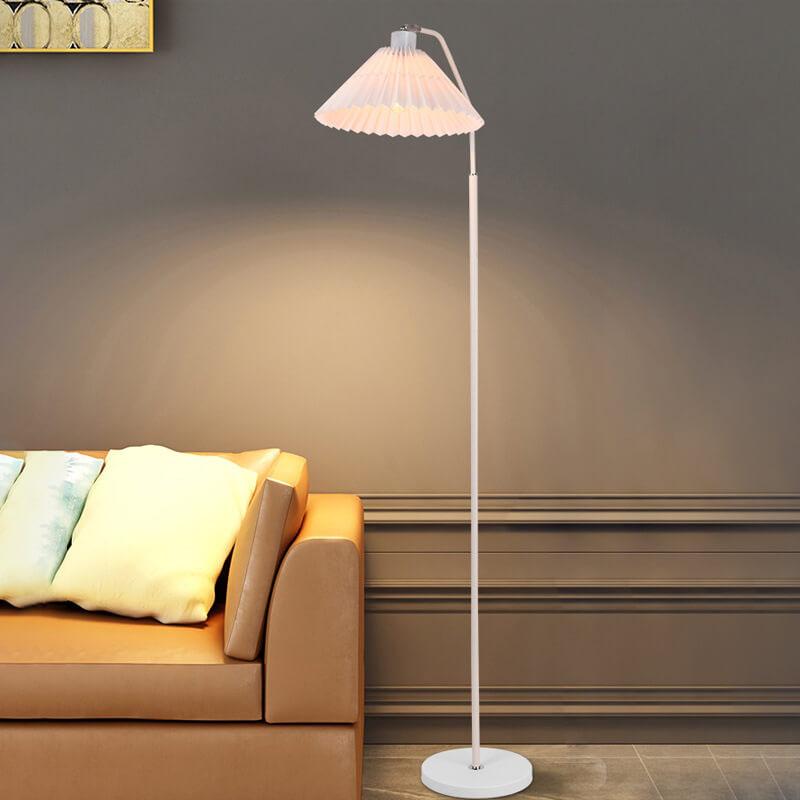Elegant Minimalist Pleated Fabric Floor Lamp with Single Light