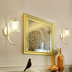 Glass Shade Resin Bird Wall Sconce