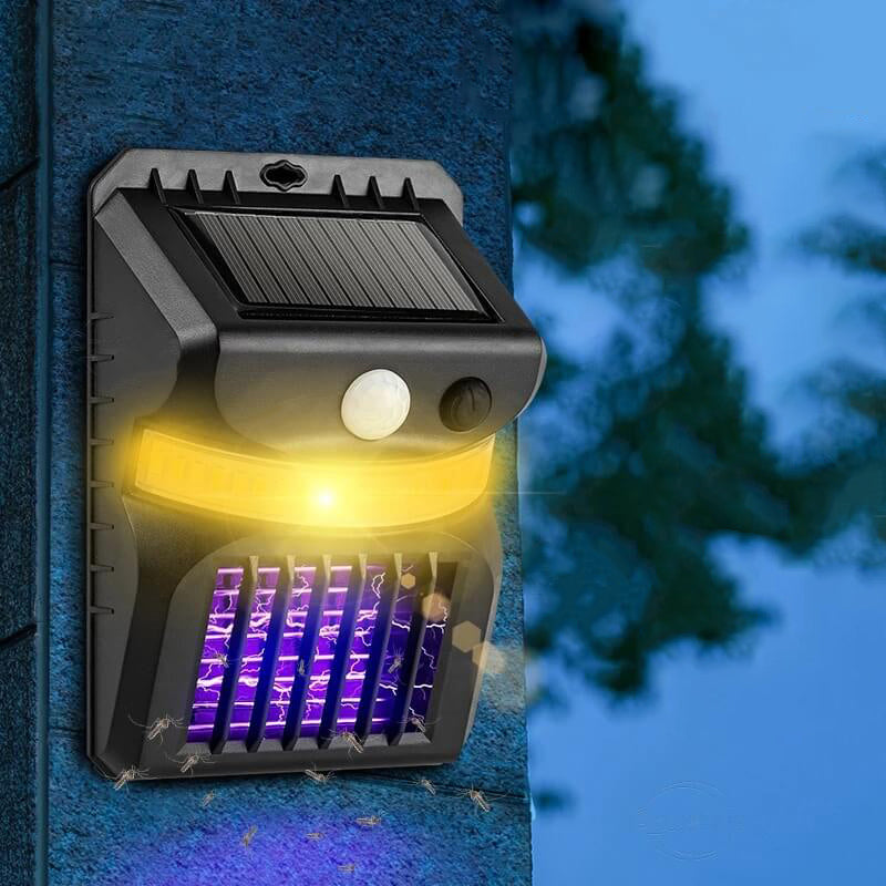 Premium Solar-Powered Mosquito Repellent Wall Sconce with Smart Sensor for Outdoor Use