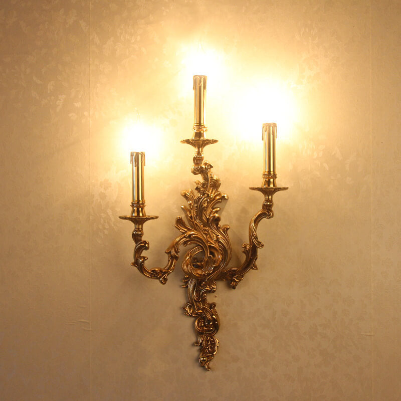 Vintage French Brass Wall Sconce