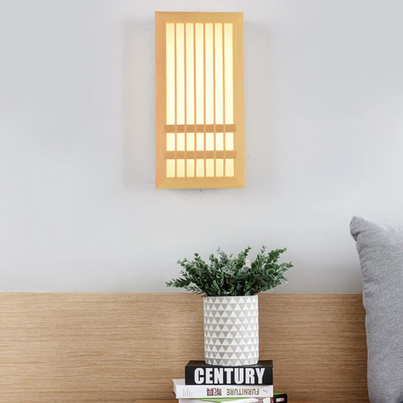 Solid Wood & Acrylic LED Wall Sconce