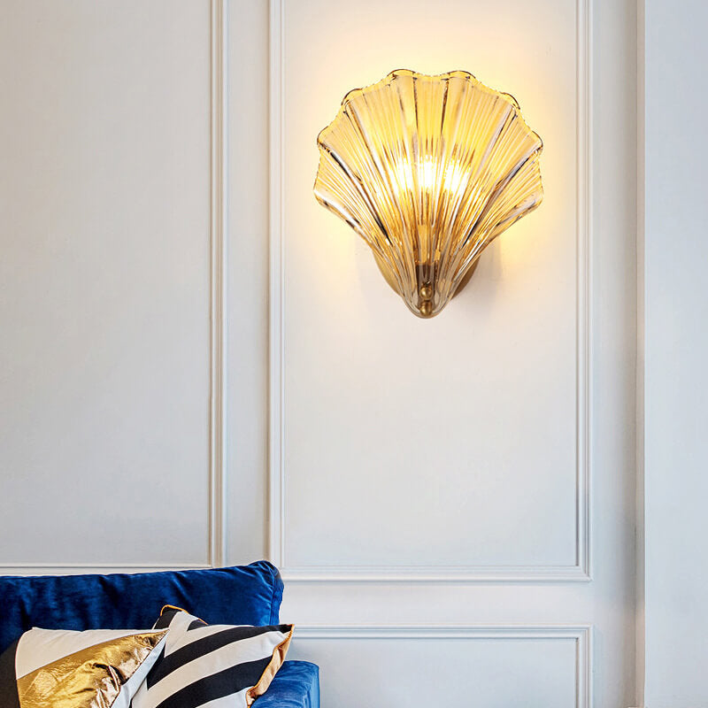 Glass Shell 1-Light Wall Sconce